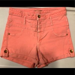 Pink High-Waisted Shorts
